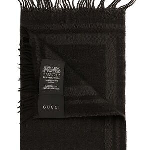 Gucci Elegant Black Scarf